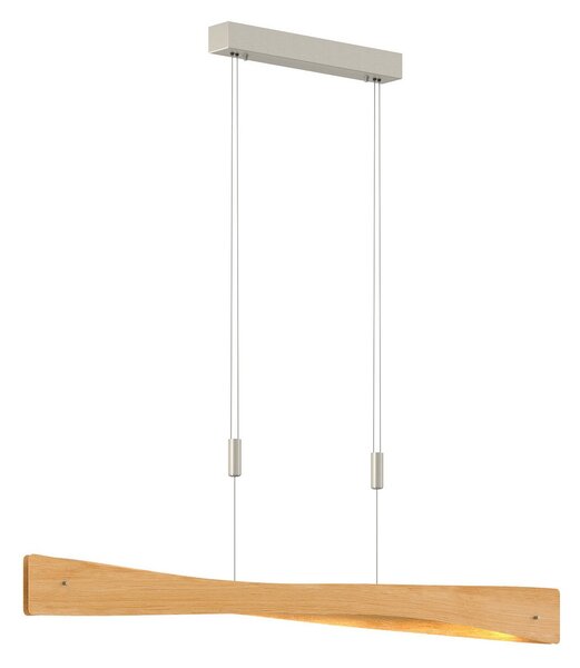 Lampada a sospensione Quitani, Lian, dimmerabile, Legno, Soggiorno, Legno, Design