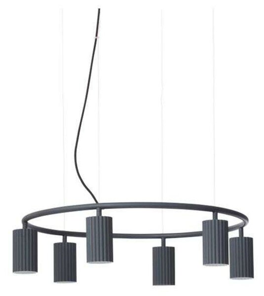 Lampada a sospensione Pholc, Nero, Sala da pranzo, Alluminio