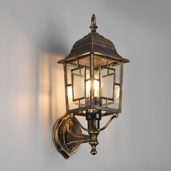 Trio Lighting Applique da esterni Volturno, dimmerabile, Marrone / Ruggine, Alluminio, Antico, Applique da esterni
