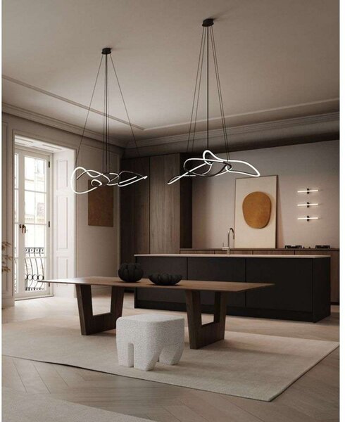 Lampadari 101 COPENHAGEN, dimmerabile, Nero, Soggiorno, Metallo, Moderno