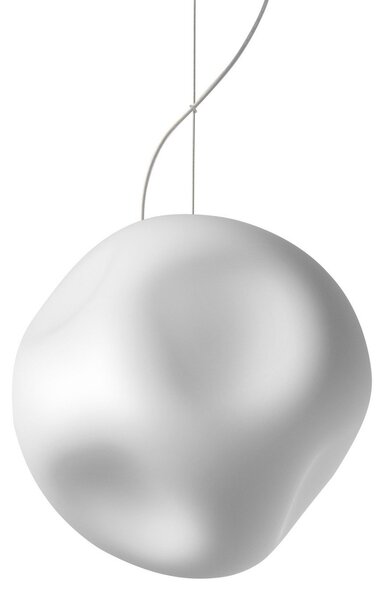 Lampada a sospensione Foscarini, Hoba Media, dimmerabile, Bianco, Soggiorno, Vetro, Design