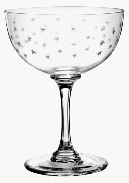 Set di 2 coppe champagne in cristallo soffiato Stars