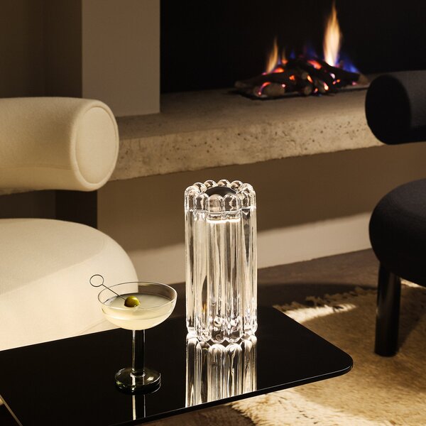 Lampade da tavolo Tom Dixon, Press, dimmerabile, Trasparente, Soggiorno, Vetro, Design