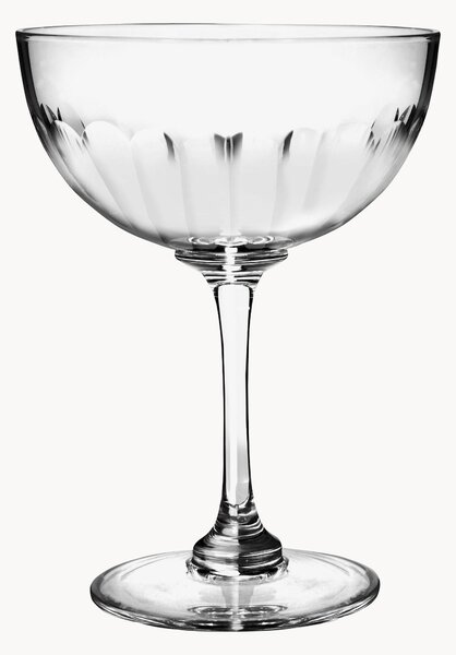 Set di 2 coppe da champagne in cristallo soffiato Lens