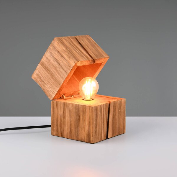 Trio Lighting Lampada da tavolo Treasure, Legno chiaro, Soggiorno / Sala da pranzo, Legno, Lampada da tavolo