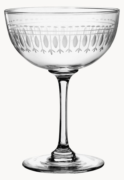 Set di 2 coppe da champagne in cristallo soffiato Ovals