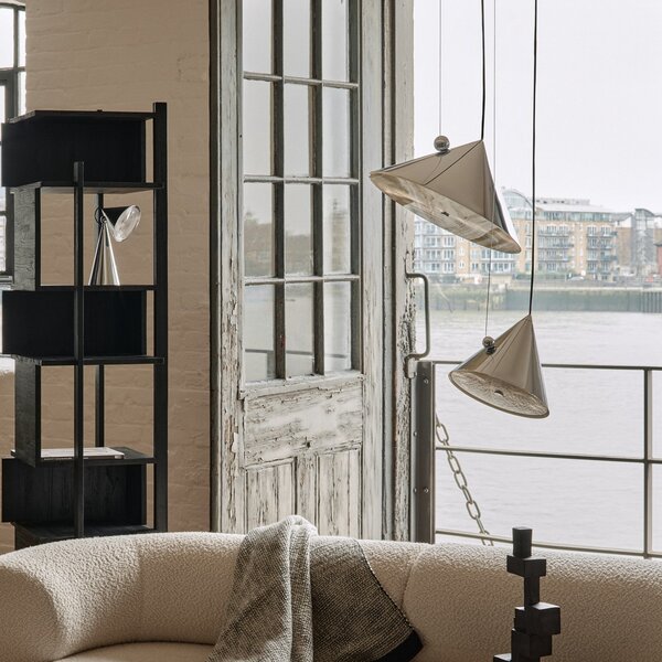 Lampada a sospensione Tom Dixon, Pose, dimmerabile, Metallizzato, Soggiorno, Metallo, Design