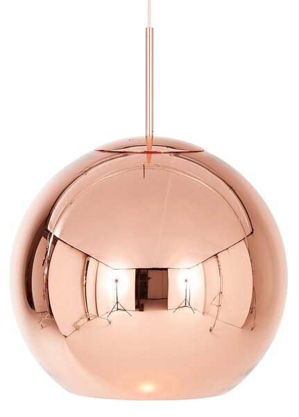 Lampada a sospensione Tom Dixon, Copper Round, dimmerabile, Rame, Soggiorno, Plastica, Design
