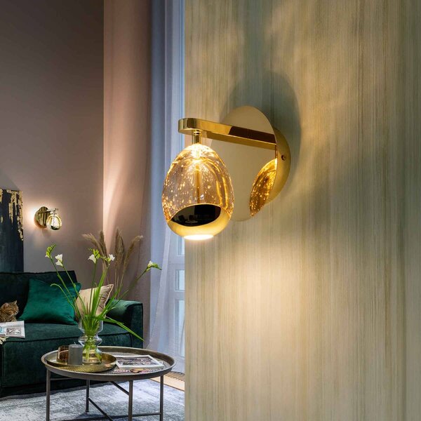 Schuller Valencia Applique da parete a LED Rocio, Ottone / Oro, Soggiorno / Sala da pranzo, Metallo, Applique a LED