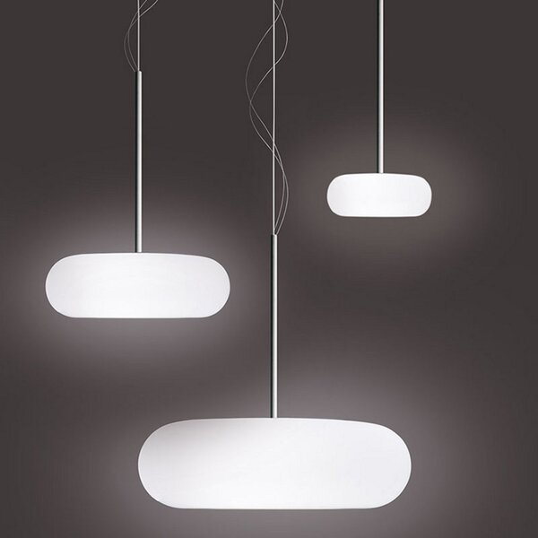 Lampada a sospensione Artemide, Itka, dimmerabile, Bianco, Soggiorno, Vetro, Moderno