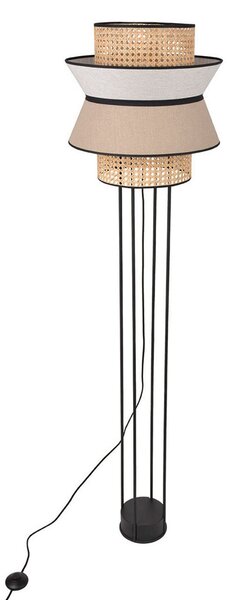 Lampada da terra MARKET SET, Singapour DBL, Beige, Soggiorno, Legno, Design