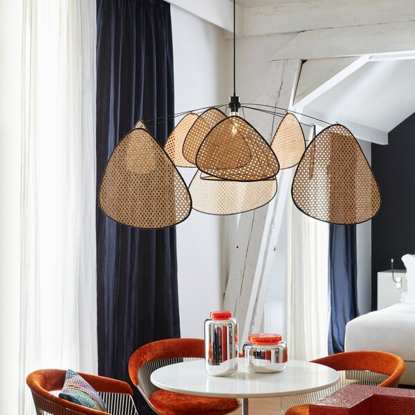 Lampada a sospensione MARKET SET, Screen XL, dimmerabile, Legno, Soggiorno, Legno, Design