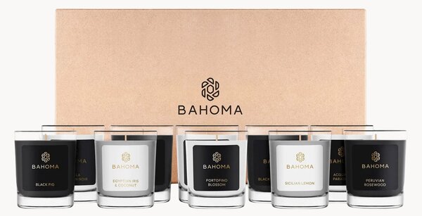 Mini candele profumate in scatola regalo Tranquility, set da 10