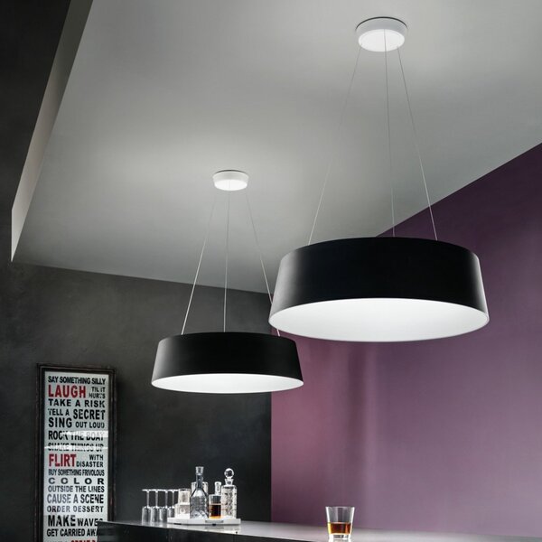 Lampada a sospensione Stilnovo, Oxygen, dimmerabile, Nero, Soggiorno, Plastica, Design