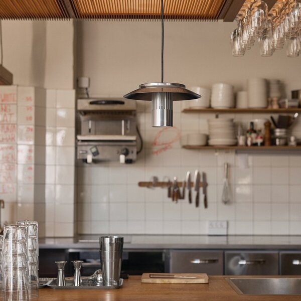 Lampada a sospensione Pholc, Lille 24, dimmerabile, Metallizzato, Cucina, Alluminio, Design