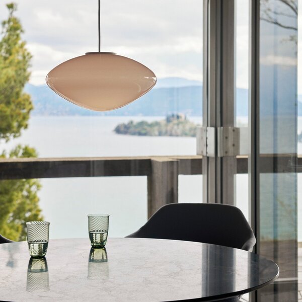 Lampada a sospensione &Tradition, Mist All The Way To Paris, dimmerabile, Bianco, Soggiorno, Vetro, Design