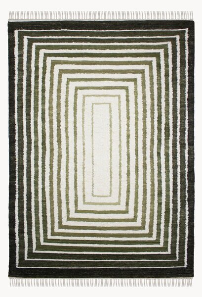 Tappeto in bouclé di lana tessuto a mano Frame