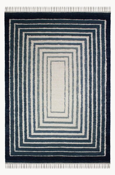 Tappeto in bouclé di lana tessuto a mano Frame