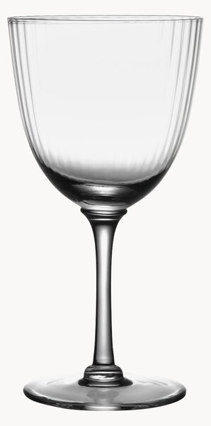 Set di 4 bicchieri da vino bianco in cristallo soffiato Ripple