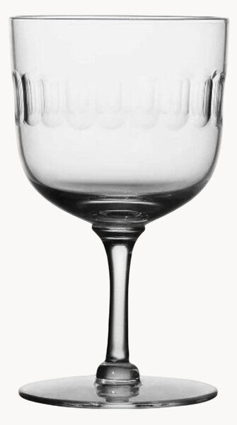 Set di 4 bicchieri da vino in cristallo soffiato Lens