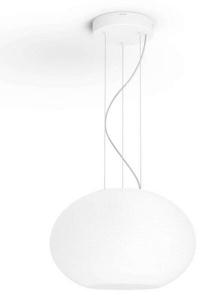 Lampada a sospensione Philips Hue, Bianco, Soggiorno, Vetro