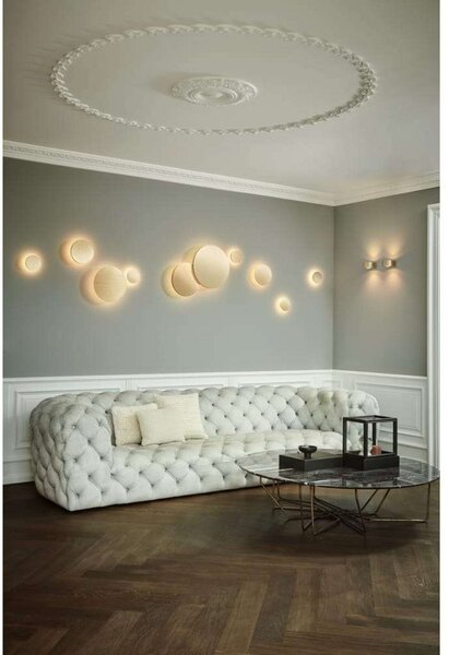 Applique da parete LIGHT-POINT, dimmerabile, Dorato / Ottone, Soggiorno, Alluminio