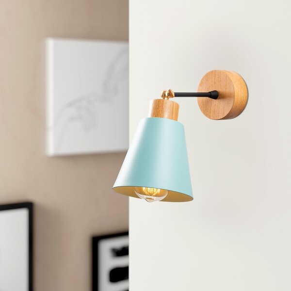 Lampada da parete turchese/di colore naturale ø 14 cm Manavgat – Opviq lights