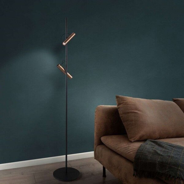 Lampada da terra LIGHT-POINT, Dorato / Ottone, Soggiorno, Alluminio
