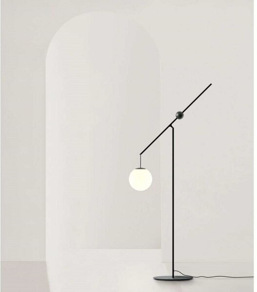 Lampada da terra Luceplan, Nero, Soggiorno, Metallo