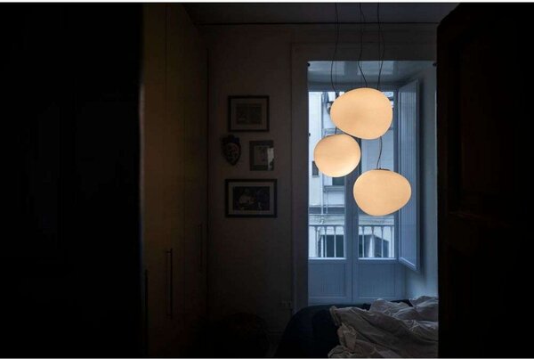 Lampada a sospensione Foscarini, dimmerabile, Bianco, Soggiorno, Vetro