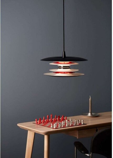 Lampada a sospensione Belid, dimmerabile, Nero, Sala da pranzo, Metallo