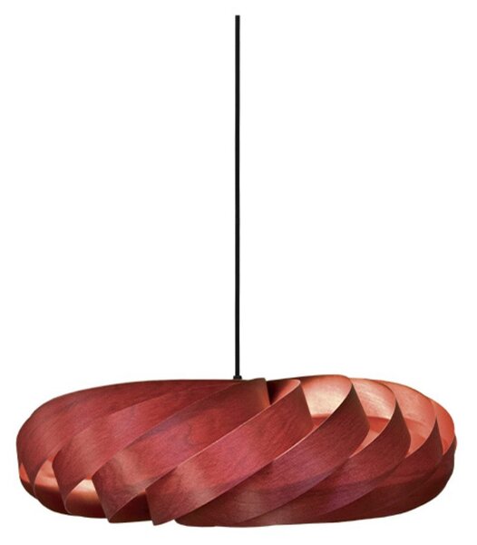 Lampada a sospensione Tom Rossau, Rosso, Soggiorno, Legno
