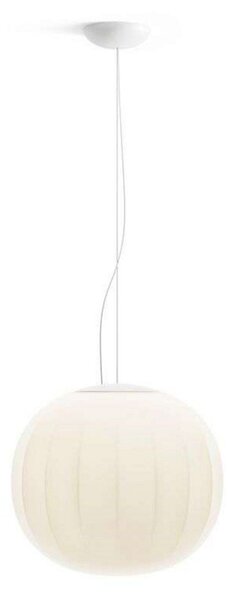 Lampada a sospensione Luceplan, dimmerabile, Bianco, Soggiorno, Vetro