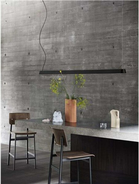 Lampada a sospensione Muuto, dimmerabile, Nero, Sala da pranzo, Alluminio