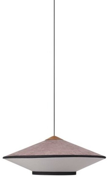 Lampada a sospensione Forestier, Cymbal, dimmerabile, Rosa / Rosé, Soggiorno, Tessuto / Tessile, Vintage