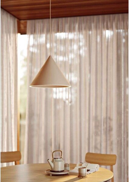 Lampada a sospensione Woud, Beige, Sala da pranzo, Alluminio