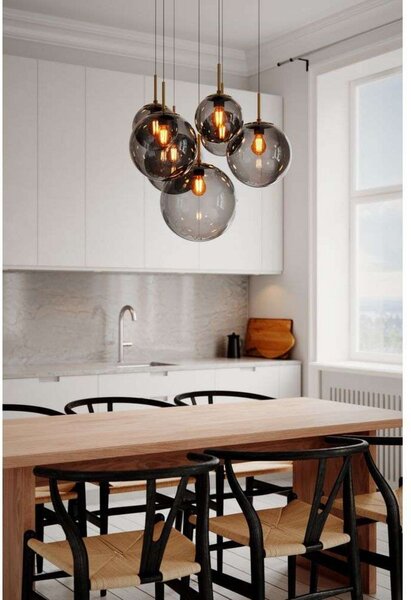 Lampada a sospensione By Rydéns, Laura, dimmerabile, Grigio, Soggiorno, Vetro, Moderno