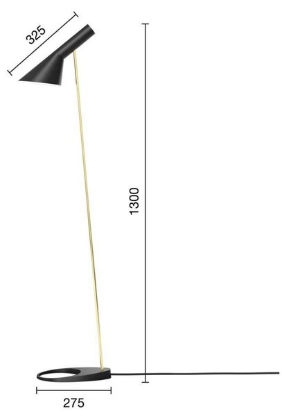 Lampada da terra Louis Poulsen, AJ, Bianco, Soggiorno, Metallo, Design