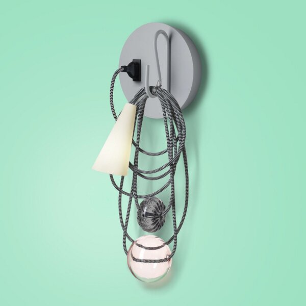 Applique da parete Foscarini, Filo, Grigio, Soggiorno, Metallo, Design