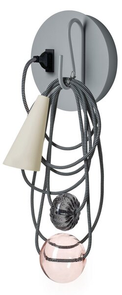 Applique da parete Foscarini, Filo, Grigio, Soggiorno, Metallo, Design