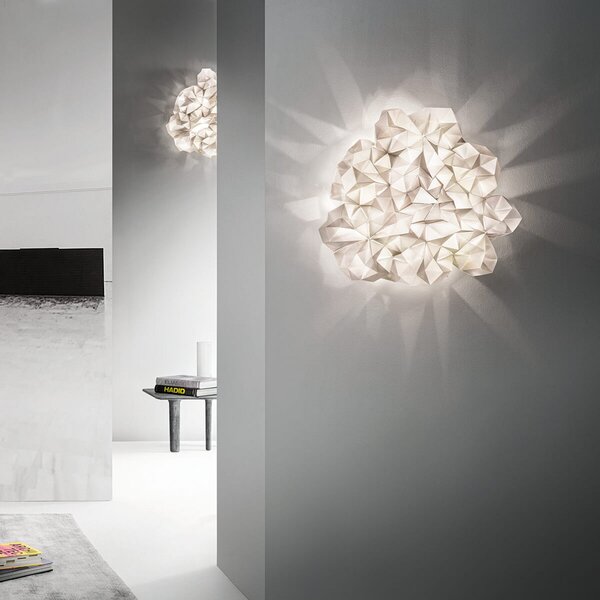 Plafoniera Slamp, Drusa, Beige, Soggiorno, Plastica, Design