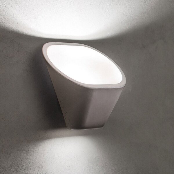 Applique da parete Foscarini, Aplomb R7s, dimmerabile, Bianco, Soggiorno, Cemento, Design