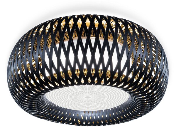 Plafoniera Slamp, Kalatos, dimmerabile, Nero, Soggiorno, Plastica, Design