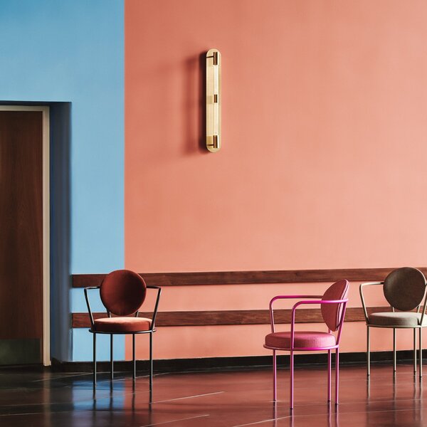 Applique da parete DESIGN BY US, Liberty Double, dimmerabile, Dorato / Ottone, Soggiorno, Metallo, Design