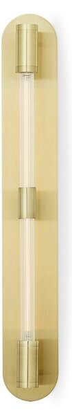 Applique da parete DESIGN BY US, Liberty Double, dimmerabile, Dorato / Ottone, Soggiorno, Metallo, Design