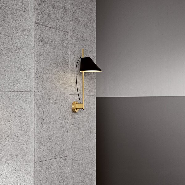 Applique da parete Louis Poulsen, Yuh Brass, dimmerabile, Nero, Soggiorno, Metallo, Design