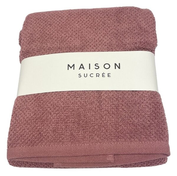 Maison Sucrée Asciugamani Viso e Ospite Pepe var.34 LegnoRosa Spugna 100% Cotone