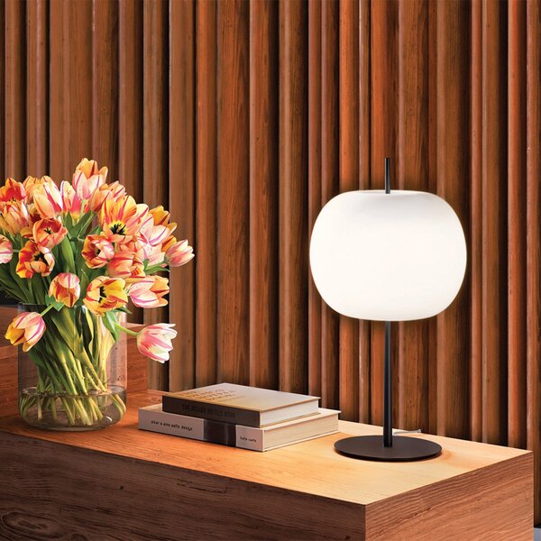 Lampade da tavolo kdln, Kushi, dimmerabile, Bianco, Soggiorno, Vetro, Design
