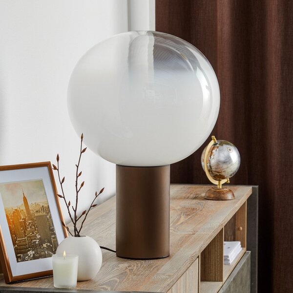 Lampade da tavolo Artemide, Laguna 37, dimmerabile, Bronzo / Ottone anticato, Soggiorno, Vetro, Design