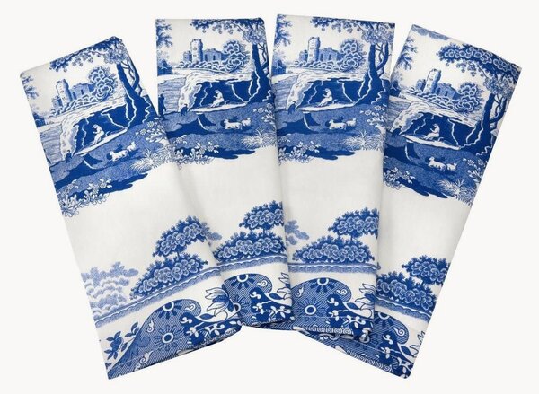 Set di 4 tovaglioli Blue Italian